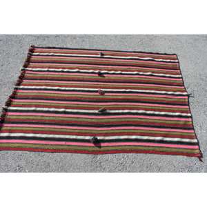 Alfombra Kilim de área grande turca Vintage de 9x12, respaldo de látex de lana gruesa de 10mm, patrón abstracto para entrada, pasillo, habitación rectangular - Product Image 3