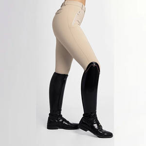 Pantalones de mujer ecuestres de alta calidad, ropa personalizada elástica de 4 vías, pantalones de montar a caballo al por mayor a granel - Product Image 5