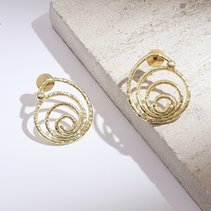 Pendientes de Espiral Finos y Bonitos para Uso Diario y Fiestas, Hechos a Mano en Latón para Regalos - Product Image 5