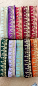 ลูกไม้ปักลายดอกไม้สีดำหรูหราที่มีรายละเอียดที่ซับซ้อนเหมาะสำหรับการสร้างชุดเจ้าสาวที่มีความซับซ้อนสวมใส่ตอนเย็น - Product Image 3