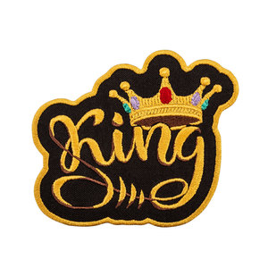 Adhesivo de corona de rey, personalizado, parches bordados de corona de hierro, venta al por mayor - Product Image 3
