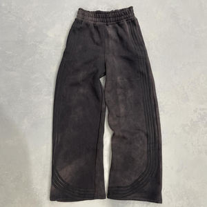 ชุดวอร์มผู้ชายสไตล์วินเทจสตรีทแวร์ ผ้าคอตตอนหนานุ่ม คุณภาพสูง ทรงโอเวอร์ไซส์ ลวดลายฟอกสี พร้อมงานปัก 3 มิติ แบบ 2 ชิ้น - Product Image 3