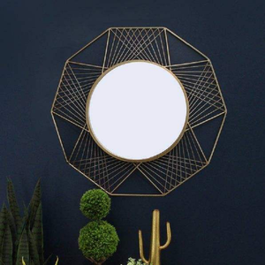 Miroir mural décoratif, idéal pour la maison, la chambre à coucher, la salle de maquillage, type mural, miroir mural traditionnel - Product Image 3