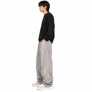 Breathable Lightweight men's pants Baggy <b>Trousers</b> <b>Elastic</b> <b>Waist</b> Loose Fit Street Fashion Training Bottoms Bulk Clothing Supplier - Product Image 3