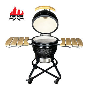 KIMSTONE Fumoir à charbon de bois pour barbecue <span class=keywords><strong>Kamado</strong></span> 18 pouces Keramik Houtskool pour barbecue et fête - Product Image 2