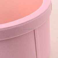 Boîte d'emballage rigide portable en velours Kexin haut de gamme, imperméable, avec lamination mate, couvercle à fenêtre transparente, personnalisable pour fleurs, bougies et cadeaux