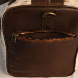 Material duradero a prueba de viento de cuero de vaca bolsas de lona precio al por mayor de los hombres de estilo vintage de cuero de vaca bolsas de lona - Product Image 6