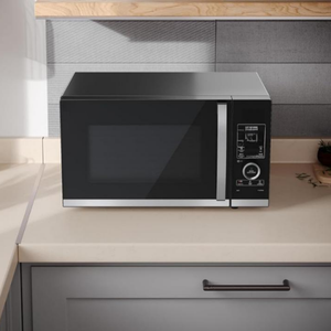 Horno microondas de combinación de plataforma plana digital de 25 litros y 900W con parrilla de 1050W, 10 niveles de potencia, modo ECO-Negro - Product Image 4