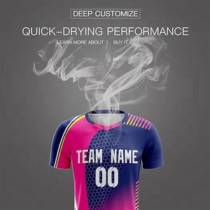 Service OEM en gros, ensembles d'uniformes de football personnalisés avec nom d'équipe, sublimation, short multicolore, design personnalisé, séchage rapide, respirant, 100% coton - Product Image 4