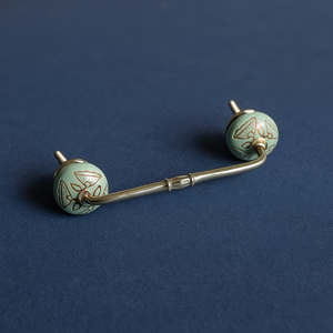 Manija de tocador a granel hecha a mano de cerámica turquesa Puente azul venta al por mayor manijas de gabinete lote Vintage cajón puerta gabinete Tirador - Product Image 1