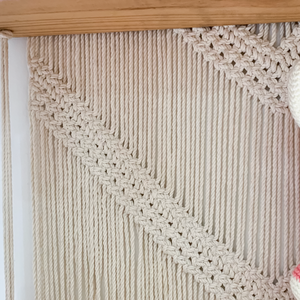 Étagère murale en macramé bohème en bois, fabriquée à la main, directement de l'usine JNC - Product Image 3