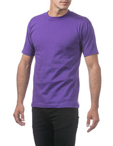 Nuevo verano Top Casual Camiseta 100% algodón hombres manga corta suave sólido camiseta Tops Color púrpura para servicio Oem último diseño - Product Image 5