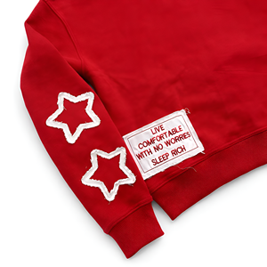 Custom Men's Hoodie Distressed Patches Heavyweight 100% Cotton Winter High Quality Hoodies - Product Image 2