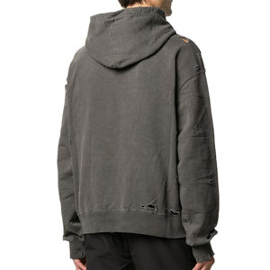 Sweat-shirts pour hommes avec logo personnalisé, épais, lourd, broderie usée, patch, impression sur grand écran, sweat-shirt usé - Product Image 3