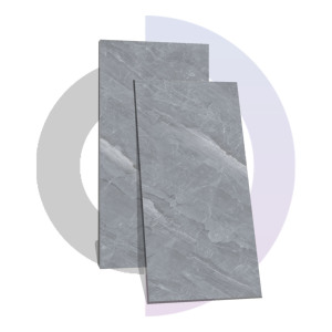 GEMMA GREY 9mm Carreaux en porcelaine polie 600x1200MM / 24X48 Carreaux en briques réfractaires de qualité supérieure au design moderne et classique certifiés CE - Product Image 1