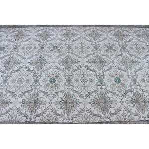 Tapis turc vintage, tapis de 6x9,6 pieds, tapis en laine Ikat vert - Product Image 5