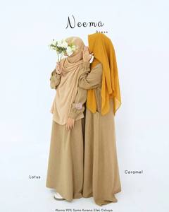 Conjunto de Abaya Neema y Chal con Bufanda para Uso Diario, Elegante, Casual, Moderno, Vestido Musulmán para Mujer con Cierre de Cremallera, ODM, Éxito de Ventas - Product Image 6