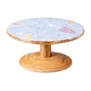 Présentoir à gâteau en bois d'acacia et bambou naturel personnalisé Plateau à gâteau en bois multifonctionnel pour la présentation de l'assiette à gâteau - Product Image 4