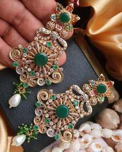 Pakistani <b>Jhumka</b> <b>Earrings</b> Top Trendy Quality For Women Wedding Latest Designs Premium Quality For Sale - Product Image 2