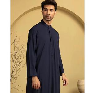 Túnica Musulmana Modest de Manga Corta de Algodón Marroquí, Diseño Transpirable para el Festival de Ramadán de Verano - Product Image 5