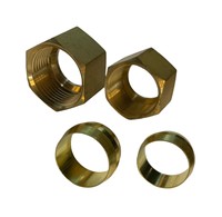 Écrou de raccord hexagonal en laiton haute résistance, connecteur fileté NPT, résistant à la corrosion pour l'assemblage mécanique de la plomberie, vente en gros