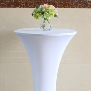 Logotipo personalizado marfil círculo redondo mantel de punto para bodas y comedor Hotel suministros al por mayor para uso doméstico - Product Image 4