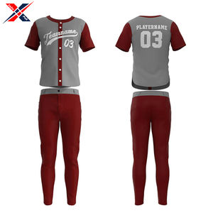 2025 nueva llegada conjuntos de ropa deportiva de béisbol de alta calidad buena venta uniforme transpirable para tallas grandes precio competitivo en blanco - Product Image 3