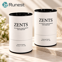 Boîte d'huile essentielle de parfum ronde cylindrique recyclable boîte de tube de papier haut de gamme de cadeau de carton de spécialité emballage biodégradable