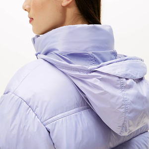 Chaqueta corta acolchada de invierno para mujer, cálida y gruesa, con cremallera, estilo burbuja, de algodón, para exterior - Product Image 5