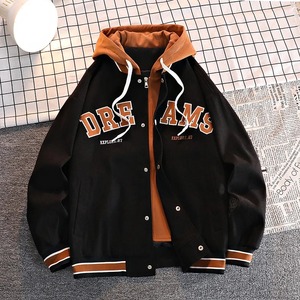 Hip Hop Style Baseball <b>Jacket</b> <b>Men</b> Casual Bomber Coat <b>Letter</b> Embroidery Harajuku Autumn - Product Image 3