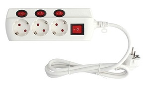 Multipresa 3T con Interruttore Individuale e Cavo (GSC 100010002) - Product Image 1