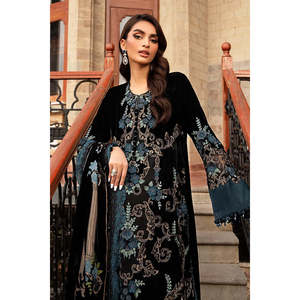 Maria.B. Traje de Terciopelo Bordado de 3 Piezas Sin Costuras Winter Luxe para Mujer, Modelo DL-1208-TC-1385 - Product Image 3