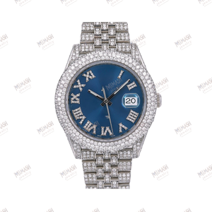 Montre brillante en diamant Moissanite Montre-bracelet pour homme de luxe glacé de qualité supérieure avec design élégant et appel cadeau bijoux intemporel - Product Image 3