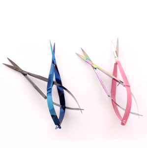 Ciseaux de broderie en acier inoxydable à lames droites à action de printemps avec couleur et logo personnalisés de marque privée - Product Image 2