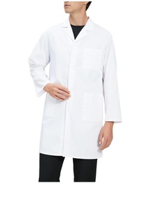 Blouse de laboratoire professionnelle unisexe Blouse de laboratoire médical blanche longue et respirante pour les médecins scientifiques Fermeture à boutons en coton mélangé - Product Image 5