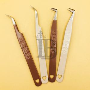 Pince à épiler courbée pour extensions de cils, motif cœur, design logo cœur en bas, offre spéciale - Product Image 6