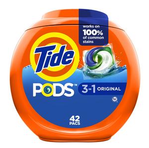 Cápsulas de Detergente Líquido para Ropa Tide PODS, Aroma Original, 42 Unidades - Product Image 5
