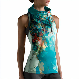 Sudadera con Capucha Deportiva Estampada para Mujer, 100% Poliéster, Sublimación, Tops con Capucha para Ejercicio, Camisetas Deportivas para Mujer - Product Image 2