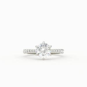 Meilleur diamant de laboratoire 10K bague de fiançailles 1 carat coupe ronde VVS2 E couleur IGI bijoux éthiques et durables fournisseur en gros - Product Image 4