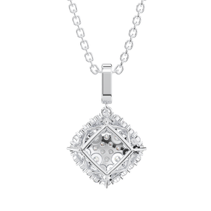 Haute qualité 925 argent Sterling Style Vintage pendentif colliers pour femmes en forme de carré or CZ Zircon pendentifs fins breloques - Product Image 6