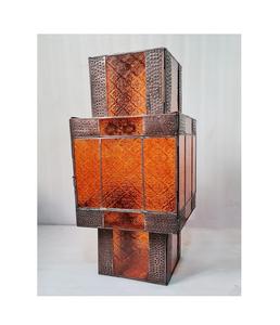 Lanterne suspendue décorative en fer de conception unique avec lanterne en verre de taille personnalisée de la meilleure qualité de l'Inde - Product Image 2