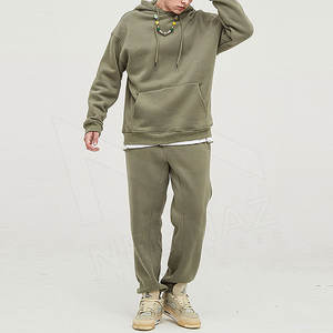 Sudadera con capucha de algodón orgánico de gran tamaño de alta calidad para hombre, ropa informal de talla grande impresa personalizada al por mayor - Product Image 2