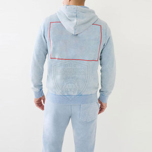 Vente en gros de survêtements délavés à l'acide de qualité supérieure pour hommes logo personnalisé survêtement délavés à l'acide pour hommes de grande taille - Product Image 3