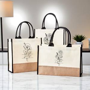 NaturalChic Jute Tote Natural Biodegradable Eco Tote <b>Bag</b> Sustainable <b>Reusable</b> <b>Shopping</b> <b>Bag</b> for Retail, Events & Giveaways - Product Image 1