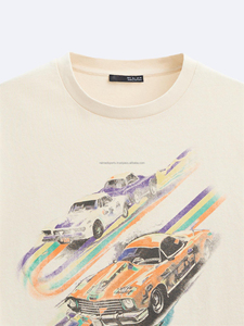 Camisetas de talla grande para hombre, camiseta de gran tamaño con hombros descubiertos, 100% algodón, serigrafía, camiseta personalizada de peso pesado liso, impresión en blanco - Product Image 5