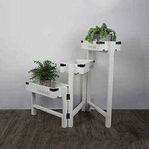 Support de plantes en pot à 3 niveaux durable en bois de pin du Vietnam, écologique - Product Image 5