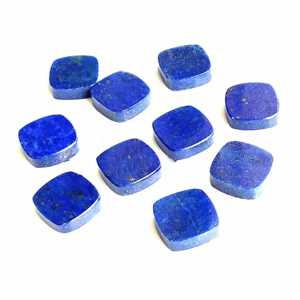 เบาะ Lapis Lazuli พรีเมี่ยมหินอัญมณีแบนหินแท้สำหรับการรักษาเครื่องประดับ