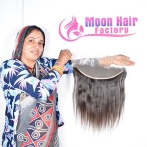 Prix de gros d'usine, extensions de cheveux humains 100% authentiques, naturelles, non traitées, frontales droites, fournisseur indien brut, par l'exportation - Product Image 3