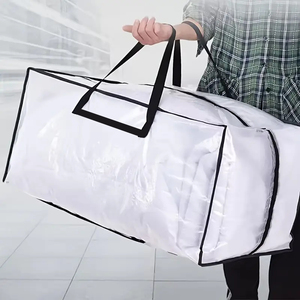 Eco-Friendly Extra Large Thick Waterproof Moving Totes OEM Custom Heavy Duty Woven PP Reusable <strong>Clothes</strong> <strong>Storage</strong> Moving <strong>Bags</strong> - Product Image 2