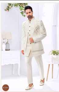 Traje Jodhpuri de Estilo Clásico para Novio, Diseño Real, Fabricante Mayorista en India, con Diseño y Patrón Elegantes - Product Image 3